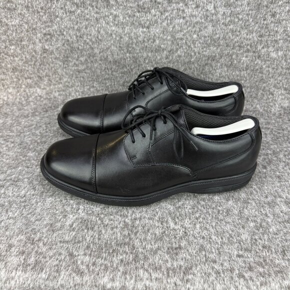 ✅Nunn Bush Melvin Street Oxfords Mens 13M Black Leather Cap-Toe KORE Technology - Picture 10 of 12